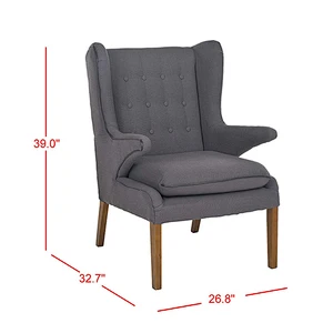 Modern Designer Furniture living room dining room Mid-Century Steel Gray Arm Chair