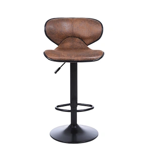 JIEMAX Design Fashionable Swivel leather cheap modern swivel pu bar chair and chrome high bar stool