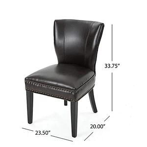 American Style Hotel Furniture Upholstered Vintage Dining Room Chair Leather Accent Dining Chair