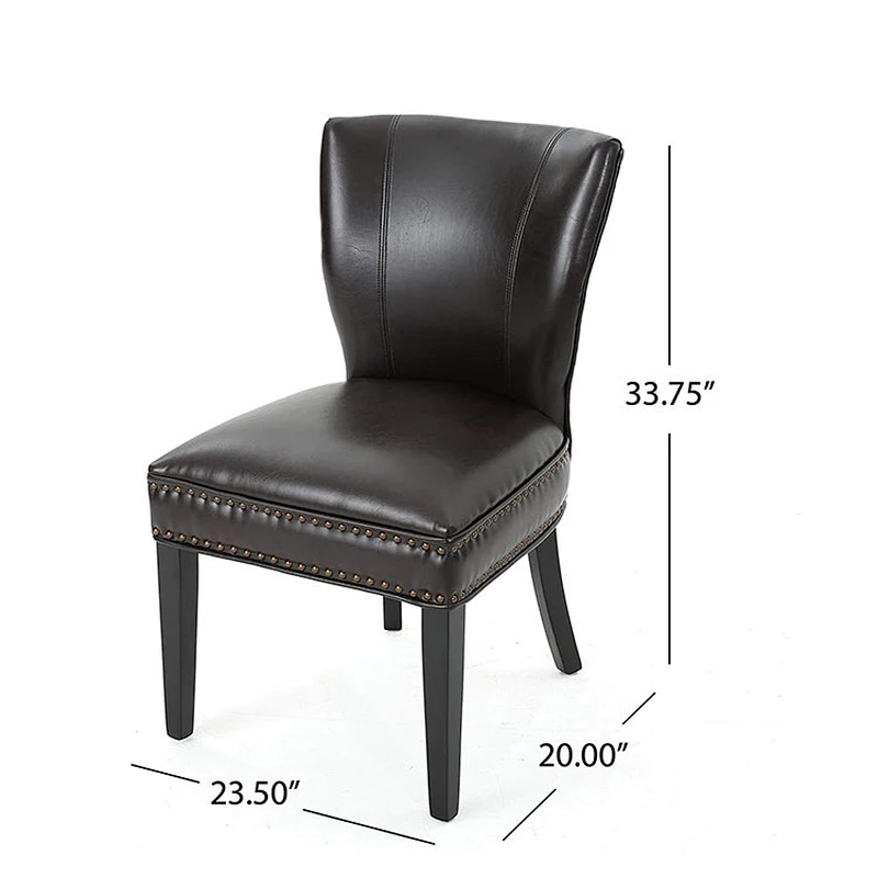 American Style Hotel Furniture Upholstered Vintage Dining Room Chair Leather Accent Dining Chair