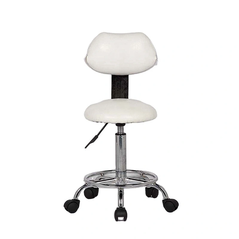 White Caressoft Beige Medical and Drafting Doctor Chair With Back Cushion