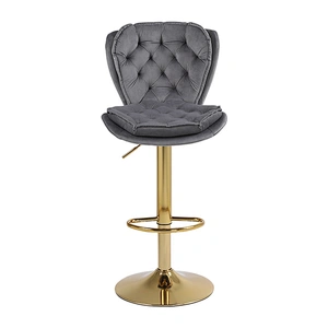 Home Modern Luxury Factory price wholesale fabric bar stool with back rest