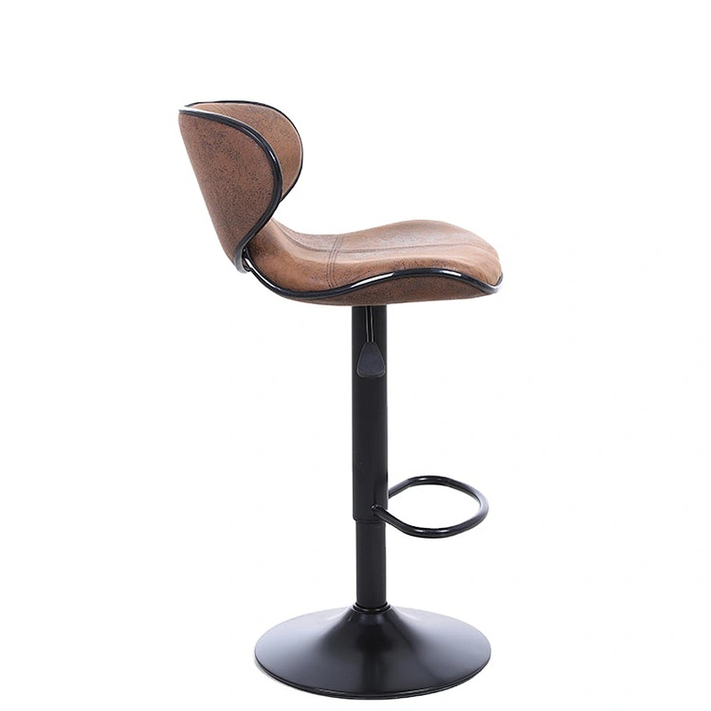 JIEMAX Design Fashionable Swivel leather cheap modern swivel pu bar chair and chrome high bar stool