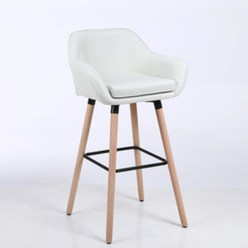Luxury Modern Nordic style new Design Restaurant Kitchen Cheap High Chair Fabric Cover bar stool with back