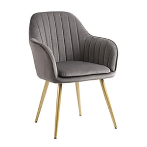 Luxury Design Fabric Modern Pink Velvet Accent Dining Chairs living room bedroom chairs With Golden Legs