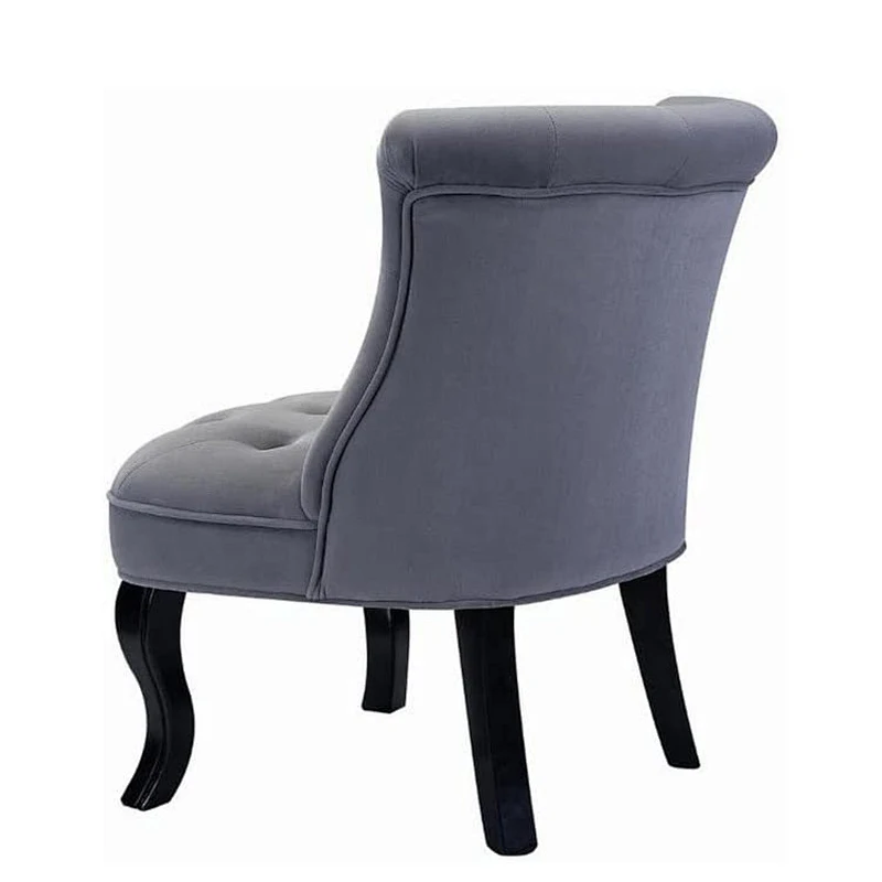 The Wood Legs Velvet modern contemporary Side Chair