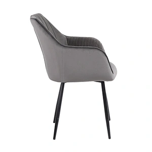 Quality modern nordic style dining room velvet fabric upholstered armrest dining chair