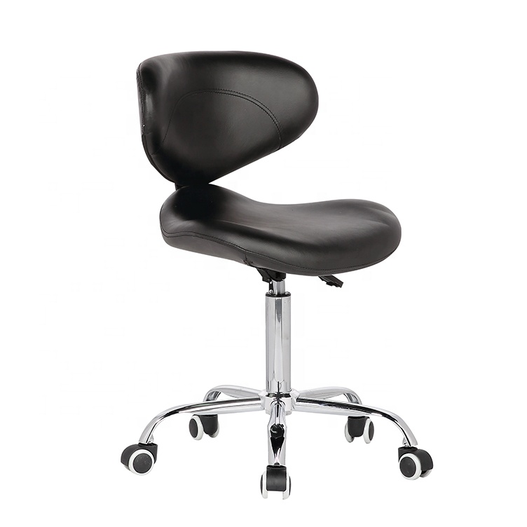 Modern Style Salon Chair Synthetic Leather Swivel Office Chair With Back