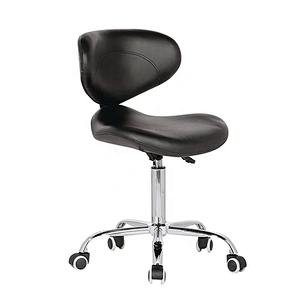 Modern Style Salon Chair Synthetic Leather Swivel Office Chair With Back