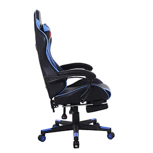 Anji New Design Line Grey With Black PVC 2D Armrest ergonomic gaming chair custom