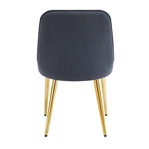 Modern Design Luxury European Upholstered Dining Room Chairs Blue Velvet Dining Chairs With Gold Legs