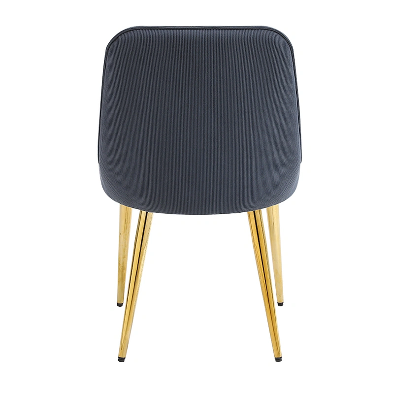 Modern Design Luxury European Upholstered Dining Room Chairs Blue Velvet Dining Chairs With Gold Legs
