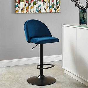Luxury Nordic Velvet Modern Swivel Adjustable modern bar stools