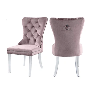 Wholesale Modern Elegant Velvet Upholstery Soft Fabric Dining Room Chair