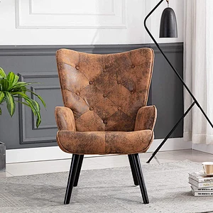 Reading Living Room Bedroom Waiting Room Accent Chair Vintage Wingback Chair  Mid Century Tall Back Desk Chair