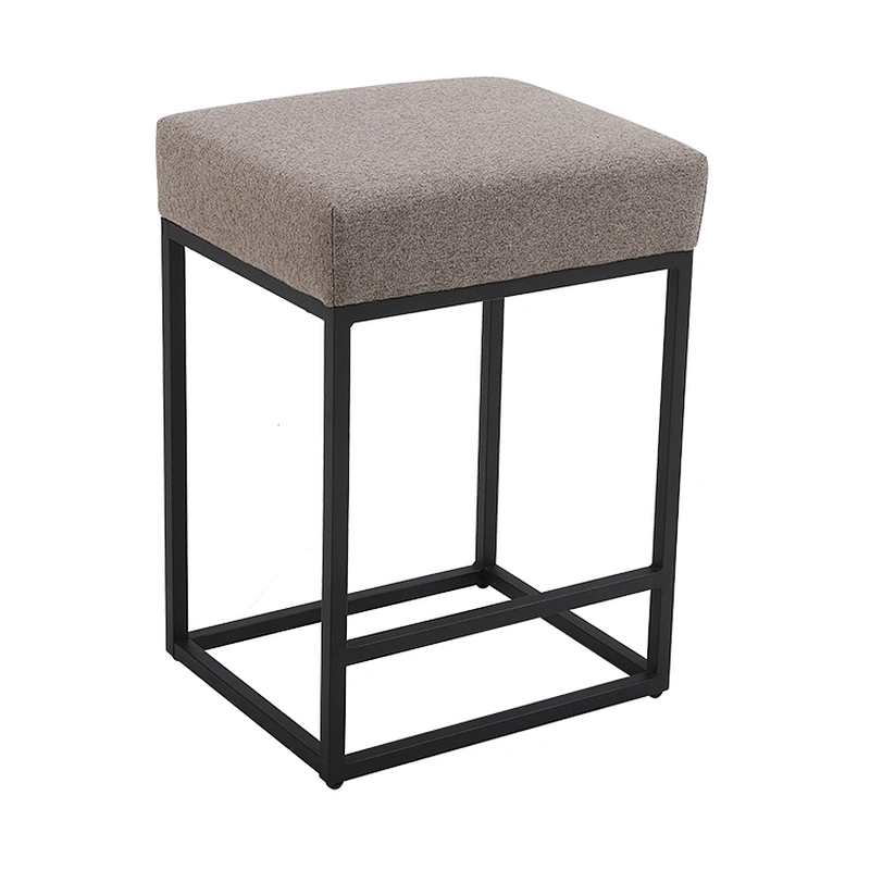 Kitchen Counter Modern Gold Barstools Upholstered Square Stools Backless Farmhouse Island Chairs