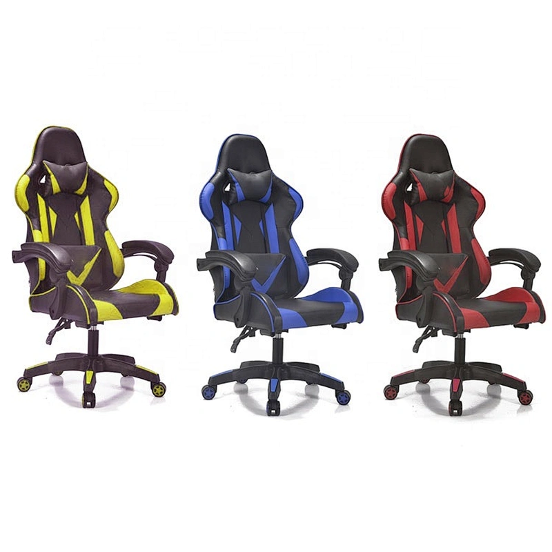 Custom Design cheap adjustable ergonomic massage Nylon Castor Nylon PP armrest customize embroidery logo rocking gaming chair