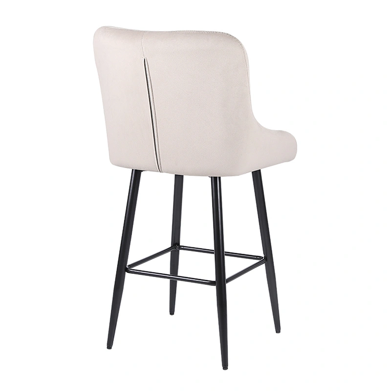 Hot sale metal comfortable bar stool velvet fabric wholesale morden bar chair