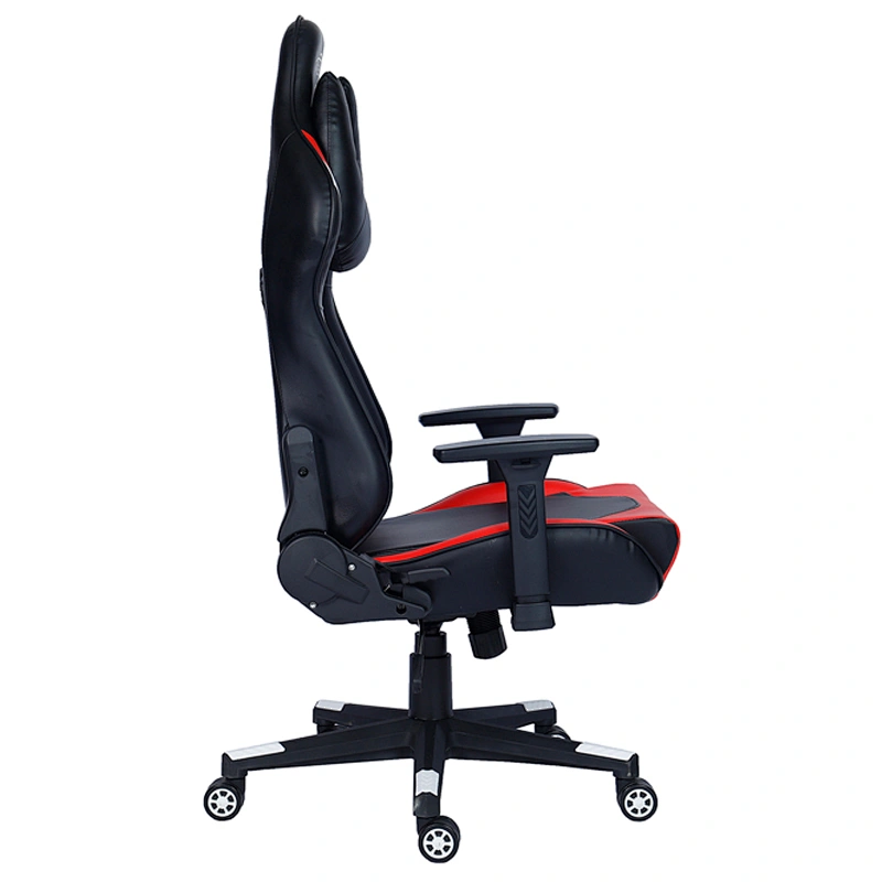 Modern Blue With White PVC 2D Armrest Design Best Sell Luxury U Shape Headrest custom Gaming Chair With Footrest
