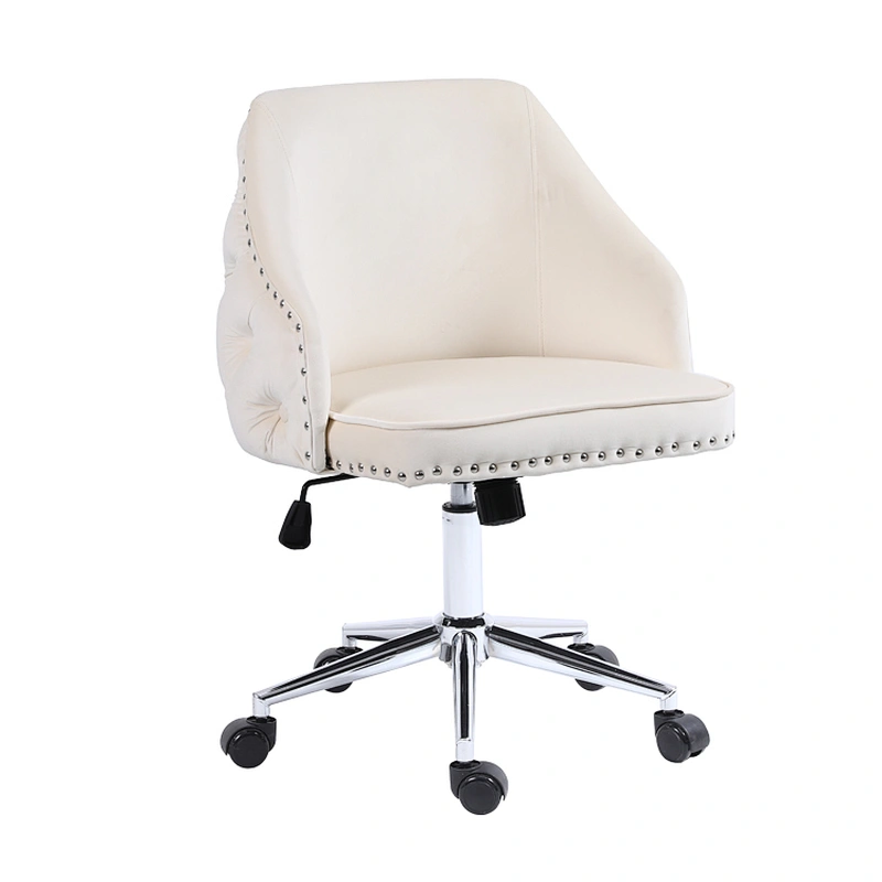 Soft Velvet Leisure Accent Chair Corner Side Chair Confortable Swivel Vanity Chair for Bedroom