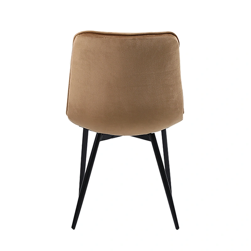 Factory direct sales without assembly modern fabric PU leather chairs dining chairs with metal legs