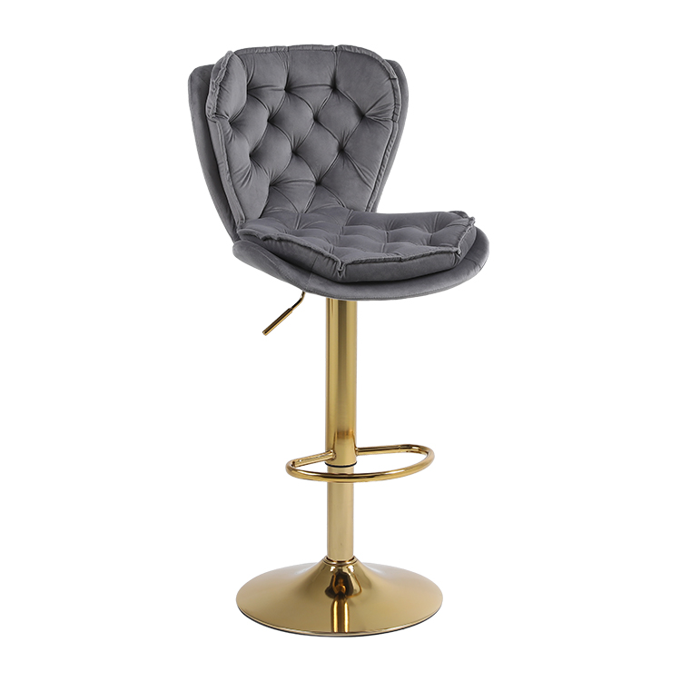 Home Modern Luxury Factory price wholesale fabric bar stool with back rest