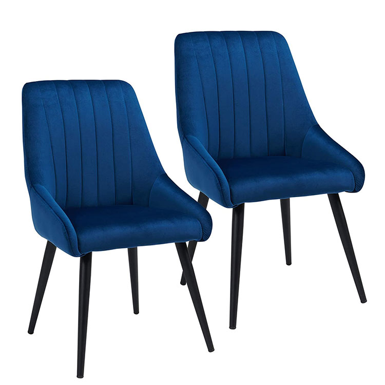 Best price dinning room velvet  luxury fabric dining chair