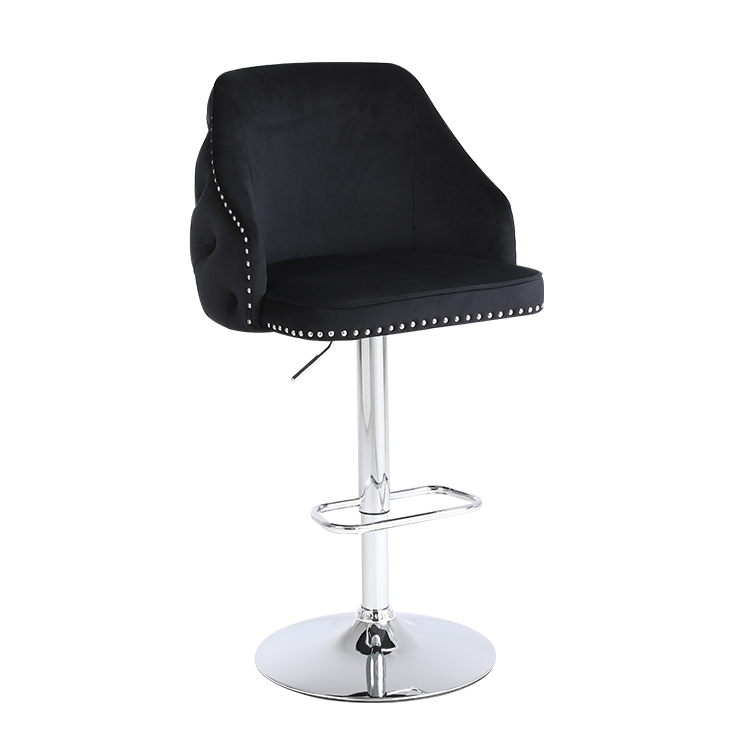 Wholesale modern luxury high back commercial bar stool