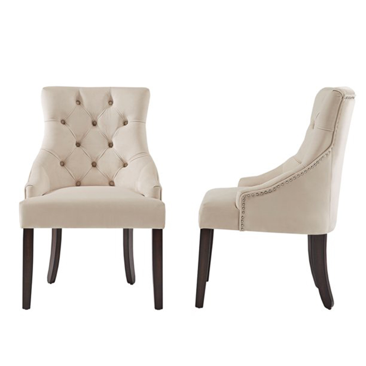 Wholesale Nordic Home Furniture Kitchen Living Room Modern Luxury Accent Fabric Velvet Dining Chair