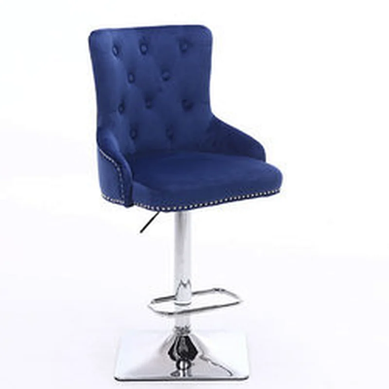 Modern luxury velvet kitchen counter tufted bar stool