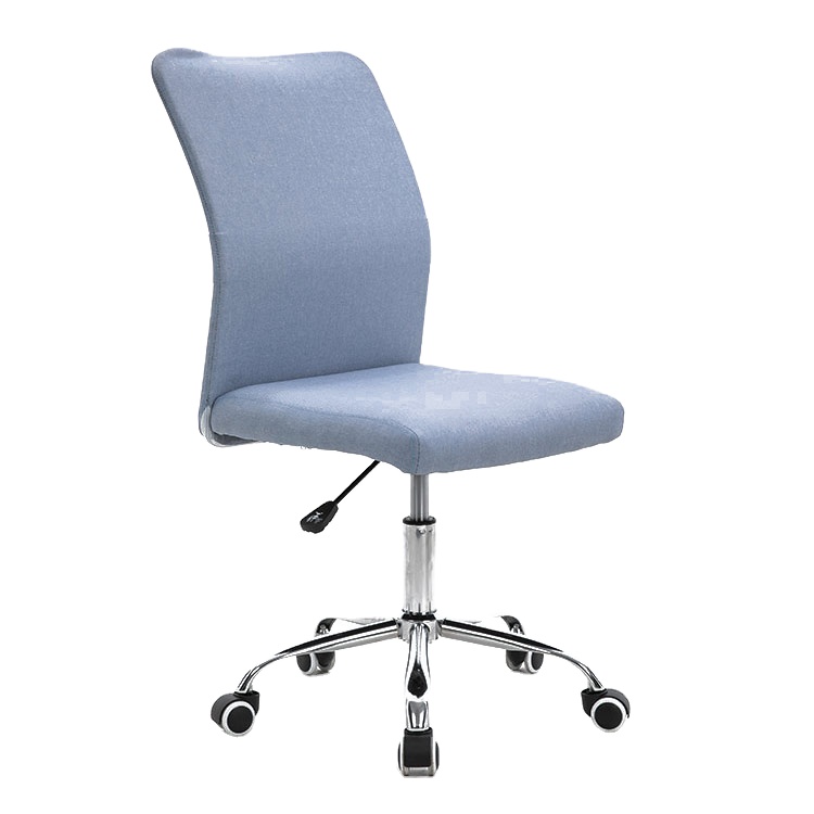 New designs blue arm less high back support Fabric office chair