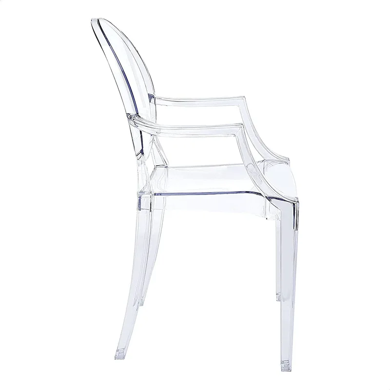 Furniture Modern Acrylic Stacking Arm Chair in Clear for hotel