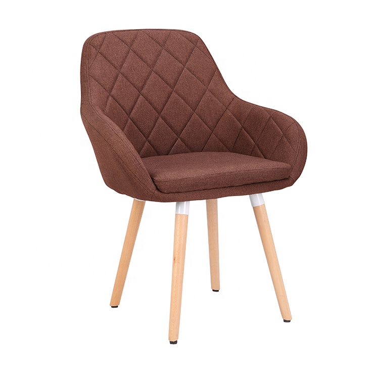 Fabric Upholstered Armchair Leisure Dining Chair for Living Room