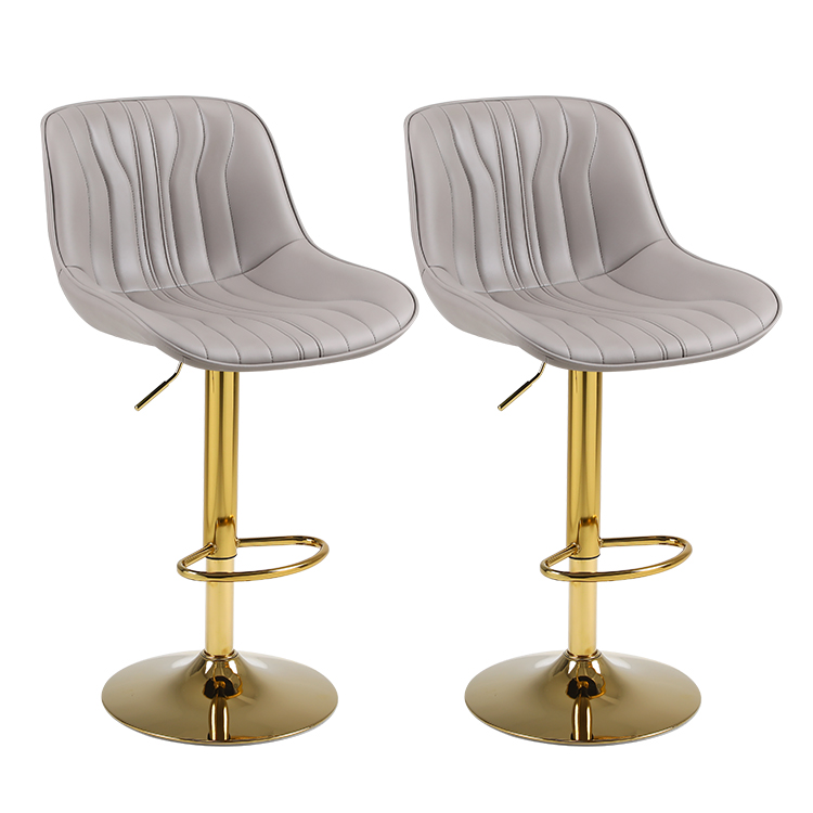 Modern Swivel Bar Stool with Comfortable Backrest