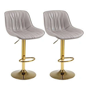 Modern Swivel Bar Stool with Comfortable Backrest