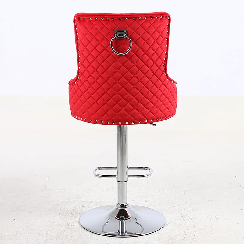 Modern luxury velvet kitchen counter tufted bar stool