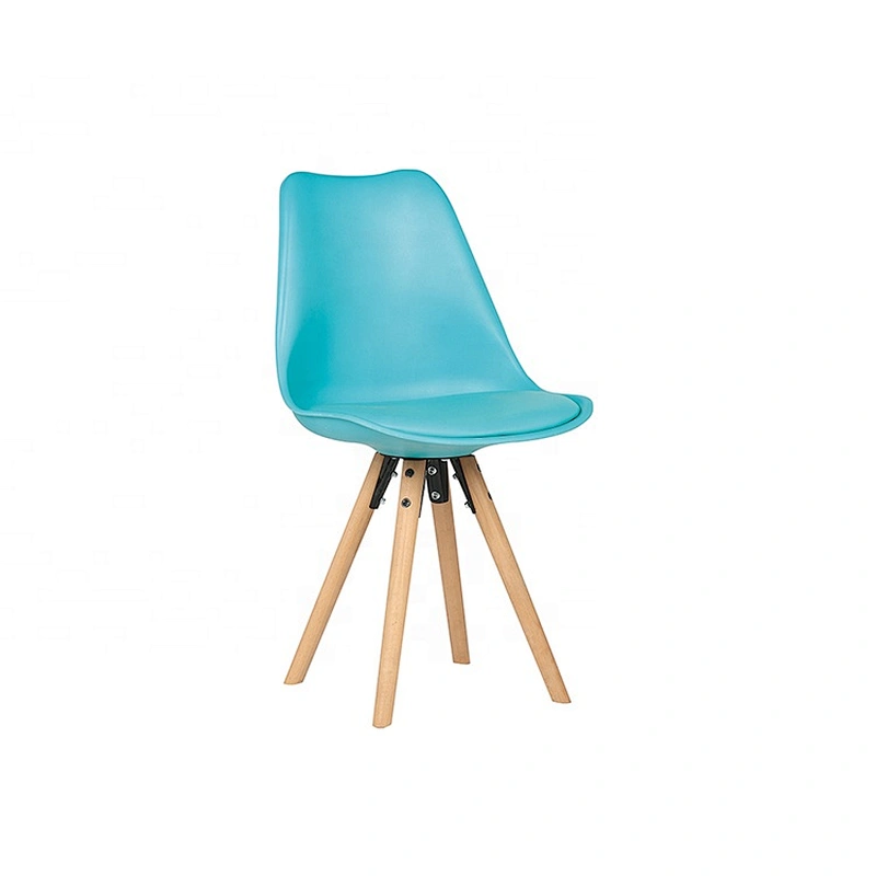 PP Leisure Chair Soft Seat Wooden Legs Dining Room Balcony Chair