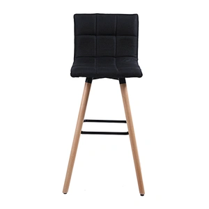 JIEMAX Bar Stool Nordic  Classic High Kitchen Counter Chair Modern Fabric Wooden Swivel Bar Stool With Back