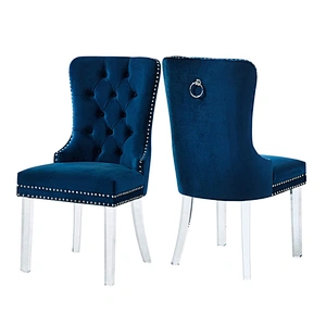 Wholesale Modern Elegant Velvet Upholstery Soft Fabric Dining Room Chair