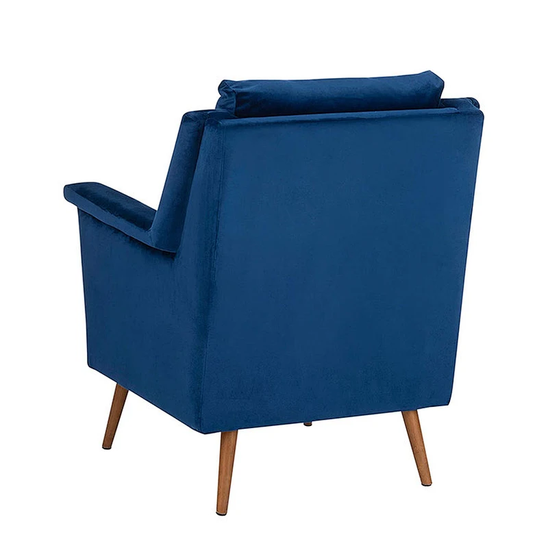 Ergonomic living room velvet upholstered arm rest chair accent task velvet arm chair