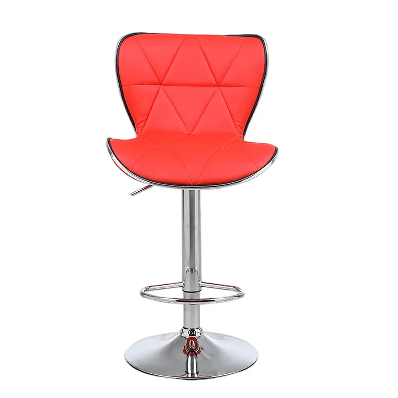 Modern Adjustable High Back breakfast commercial bar stool modern chairs  black