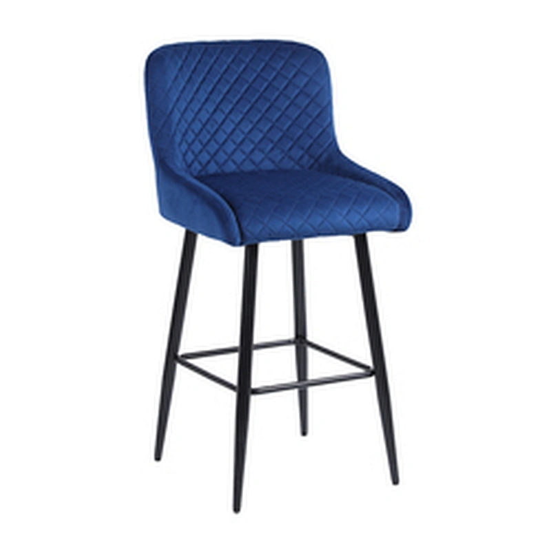 Hot sale metal comfortable bar stool velvet fabric wholesale morden bar chair