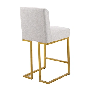 Padded Bar Stool with Plush Upholstery