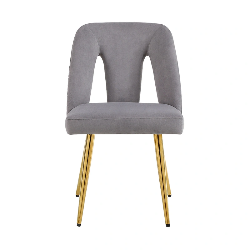 Hotel Restaurant Dining Chairs With Rivet On Back Modern Design Stainless Steel Feet Cover Dining Room Furniture Chairs