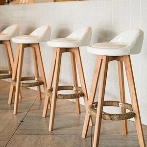 New style wood legs high kitchen island chair bar stool