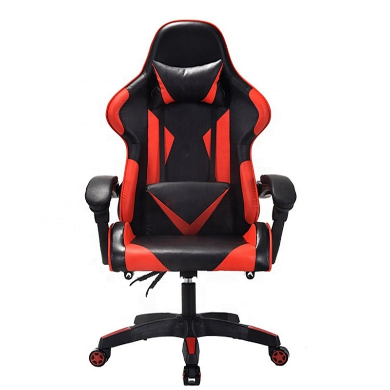 Custom Design cheap adjustable ergonomic massage Nylon Castor Nylon PP armrest customize embroidery logo rocking gaming chair