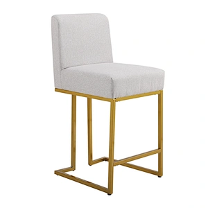 Padded Bar Stool with Plush Upholstery