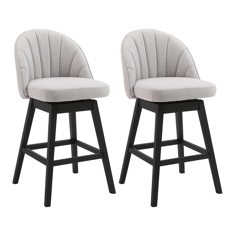 Wholesale kitchen counter height comfortable swivel fabric bar stool