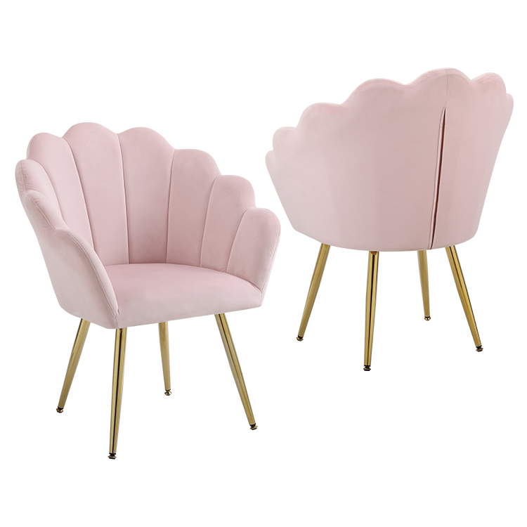 Flower design Pink Armchair Luxury Accent Chair High Quality Modern Chairs Living Room Leisure Chair
