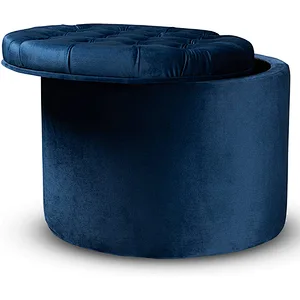 Living Room Stool Pink Velvet round modern foot ottoman stool